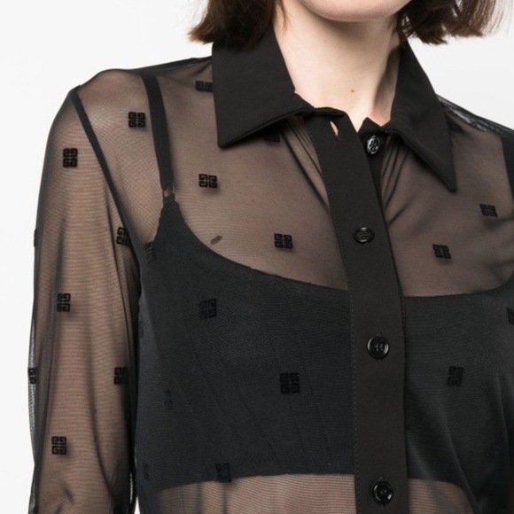 Givenchy Transparent 4G Shirt Blouse - Picture 14 of 16